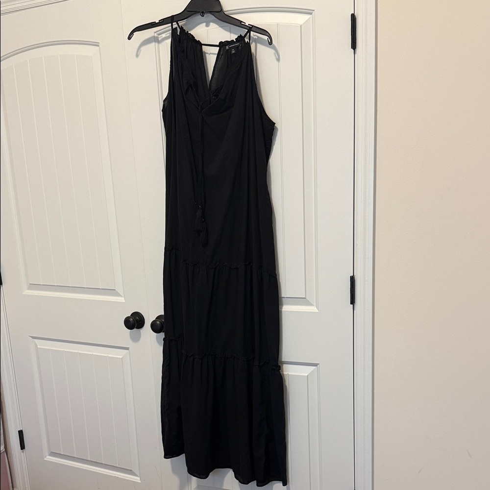 INC International Concepts Black Sleeveless Maxi Dress